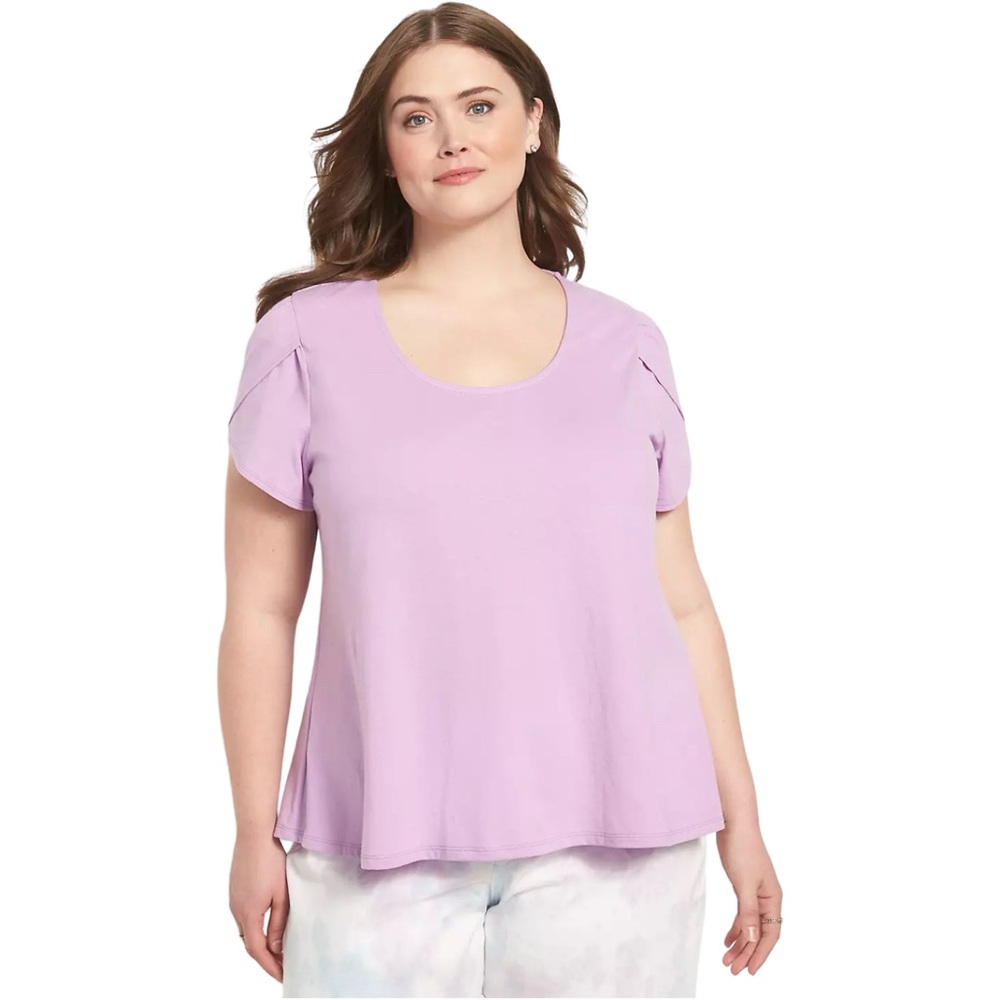 Lane Bryant, Tulip Sleeve Lilac Blouse 3X (Size 22/24) NWT